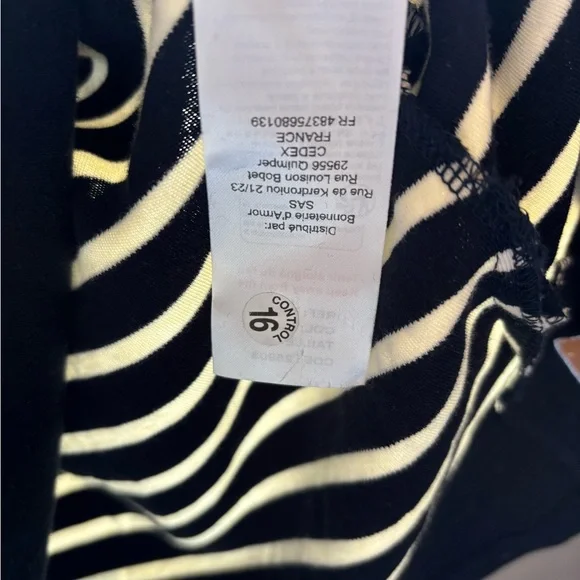 Amour Lux Cotton Navy Striped Sailor Dress French Classic Preppy YachtStyle - Picture 10 of 12